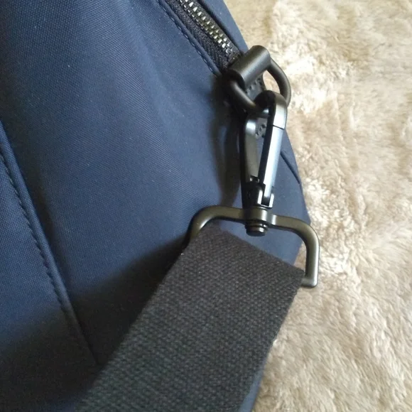 Away Original Everywhere Bag Navy Blue Nylon Black Leather Trim - Picture 8 of 14